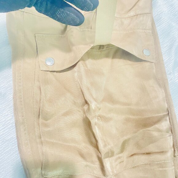 Cinq à Sept “Tous Les Jours” Satin Cargo Pants – Beige, Size L, Made in China - Picture 12 of 17